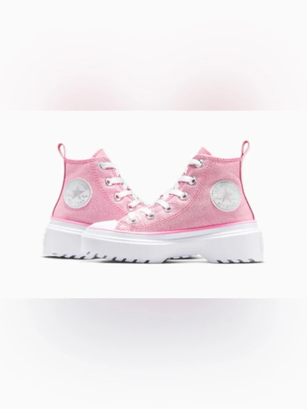 Converse Chuck Taylor Lugged Lift Pink Canvas High Sneaker Kids